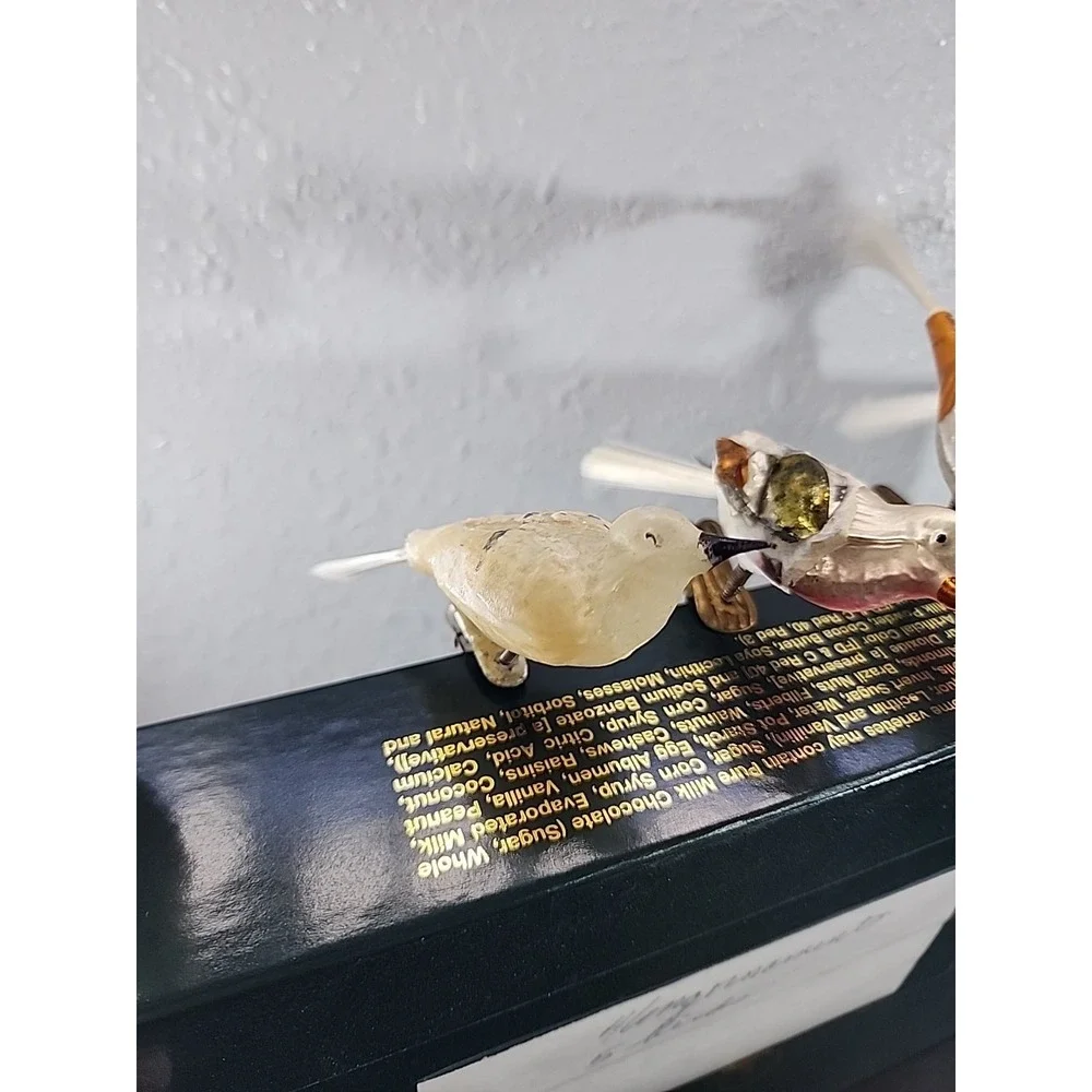 Vintage 1920's Mercury Glass Clip On‎ BIRD ORNAMENT With Tail 6